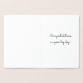 Gefeliciteerd met Champagne Bottle Pop Gold Foil Folie Kaarten (Binnen)