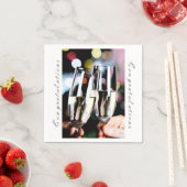 Gefeliciteerd met Champagne Glass Toast Servetten (Insitu)