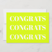 Gefeliciteerd met chartreuse kalk groene witte mod (Voorkant)