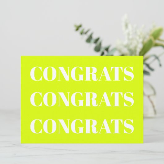 Gefeliciteerd met chartreuse kalk groene witte mod (Staand voorkant)