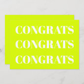 Gefeliciteerd met chartreuse kalk groene witte mod (Voorkant / Achterkant)