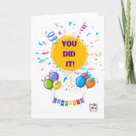 Gefeliciteerd met Confetti en Ballonnen Kaart