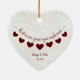 Gefeliciteerd met Cornish Language verloving Keramisch Ornament