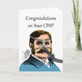 Gefeliciteerd met CPAP, snor Man Kaart (Voorkant)