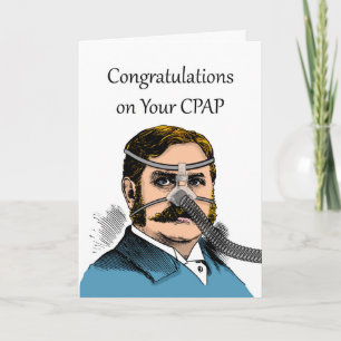 Gefeliciteerd met CPAP, snor Man Kaart
