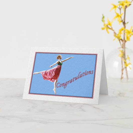 Gefeliciteerd met Dance Overweging Kaart (Gele Bloem)