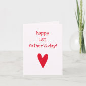 Gefeliciteerd met de 1e Vaderdag! | Red Heart Vade Kaart (Voorkant)