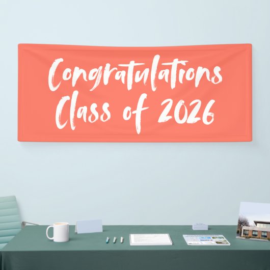 Gefeliciteerd met de 2025 Coral Afstuderen Spandoek (Beurs)