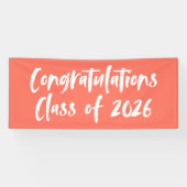 Gefeliciteerd met de 2025 Coral Afstuderen Spandoek (Horizontaal)