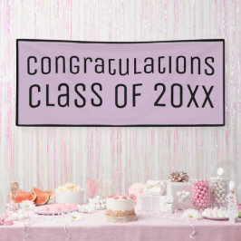 Gefeliciteerd met de 2025 Lavendel Afstuderen Spandoek