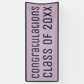 Gefeliciteerd met de 2025 Lavendel Afstuderen Spandoek (Verticaal)