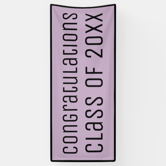 Gefeliciteerd met de 2025 Lavendel Afstuderen Spandoek (Verticaal)