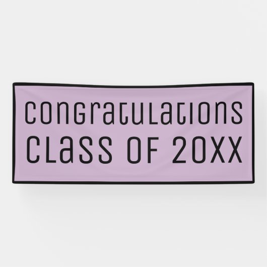 Gefeliciteerd met de 2025 Lavendel Afstuderen Spandoek (Horizontaal)