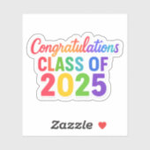 Gefeliciteerd met de 2025 Vibrant Sticker (Vel)