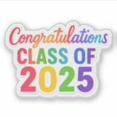 Gefeliciteerd met de 2025 Vibrant Sticker (Voorkant)