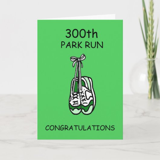 Gefeliciteerd met de 300e Park Run Kaart (Voorkant)