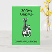 Gefeliciteerd met de 300e Park Run Kaart (Gele Bloem)