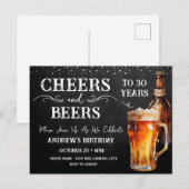 Gefeliciteerd met de 30e verjaardag van Beers Briefkaart (Voorkant / Achterkant)