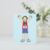 Gefeliciteerd met de 50ste marathon voor haar briefkaart (Staand voorkant)