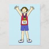 Gefeliciteerd met de 50ste marathon voor haar briefkaart (Voorkant)