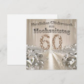 Gefeliciteerd met de 60e bruiloft. feestdagenkaart (Voorkant / Achterkant)