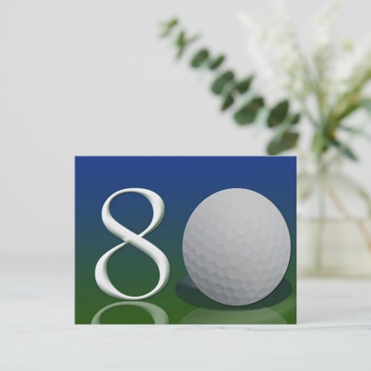 Gefeliciteerd met de 80 jaar oude golfmoer briefkaart (Staand voorkant)