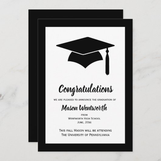 Gefeliciteerd met de aankondiging van het Afstuder (Voorkant / Achterkant)