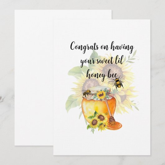 Gefeliciteerd met de aankondiging van je baby honi (Voorkant / Achterkant)