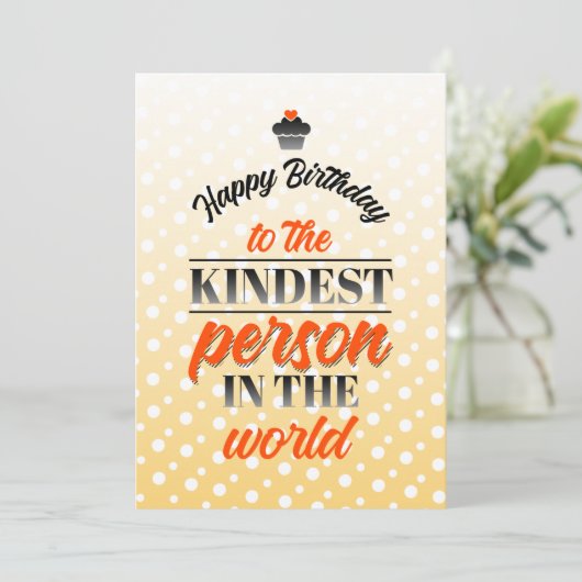 Gefeliciteerd met de aardigste persoon ter wereld bedankkaart (Staand voorkant)