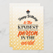 Gefeliciteerd met de aardigste persoon ter wereld bedankkaart (Voorkant / Achterkant)