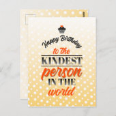 Gefeliciteerd met de aardigste persoon ter wereld briefkaart (Voorkant / Achterkant)