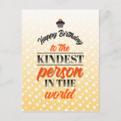 Gefeliciteerd met de aardigste persoon ter wereld briefkaart (Voorkant)