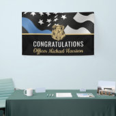 Gefeliciteerd met de academie van de politie spandoek (Beurs)