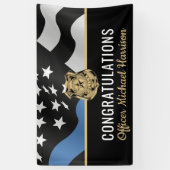 Gefeliciteerd met de academie van de politie spandoek (Verticaal)