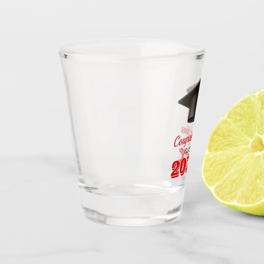 Gefeliciteerd met de academische studiedag Favor R Shot Glas (Links)