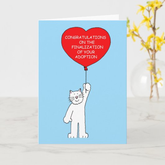 Gefeliciteerd met de adoptie kaart (Gele Bloem)