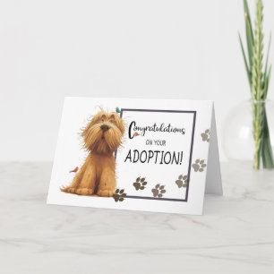Gefeliciteerd met de adoptie van de goudkleurige r kaart
