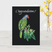 Gefeliciteerd met de adoptie van een nieuwe papega kaart (Gele Bloem)