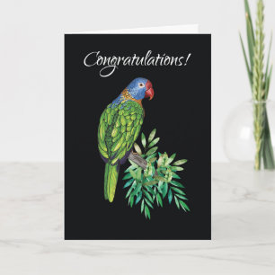 Gefeliciteerd met de adoptie van uw nieuwe papegaa kaart