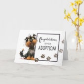 Gefeliciteerd met de Adoptie van Uw Reddingshond Kaart (Gele Bloem)