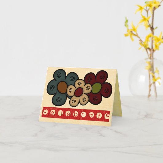 Gefeliciteerd met de adoptiekaart kaart (Gele Bloem)