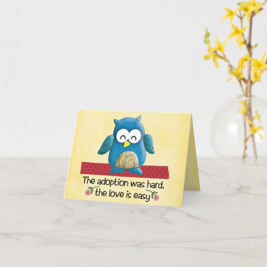 Gefeliciteerd met de adoptiekaart kaart (Gele Bloem)
