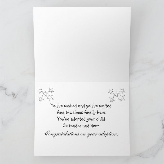 Gefeliciteerd met de adoptiekaart kaart (Binnen)