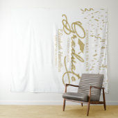 Gefeliciteerd Met De Afgestudeerde Goud En Witte A Wandkleed (In Situ (horizontaal))