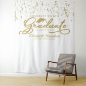 Gefeliciteerd Met De Afgestudeerde Goud En Witte A Wandkleed (In situ)