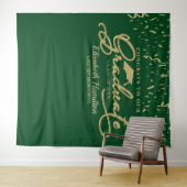 Gefeliciteerd met de afgestudeerde gouden en groen wandkleed (In Situ (horizontaal))