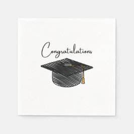 Gefeliciteerd met de afstudeierfeestelijke viering servet