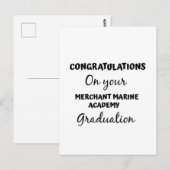 Gefeliciteerd met de afstuderen aan de koopvaardij briefkaart (Voorkant / Achterkant)