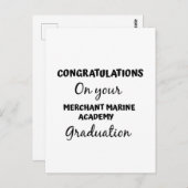 Gefeliciteerd met de afstuderen aan de zeevaartsch briefkaart (Voorkant / Achterkant)
