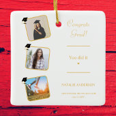 Gefeliciteerd met de Afstuderen foto Eenvoudig Afs Keramisch Ornament